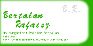 bertalan rafaisz business card